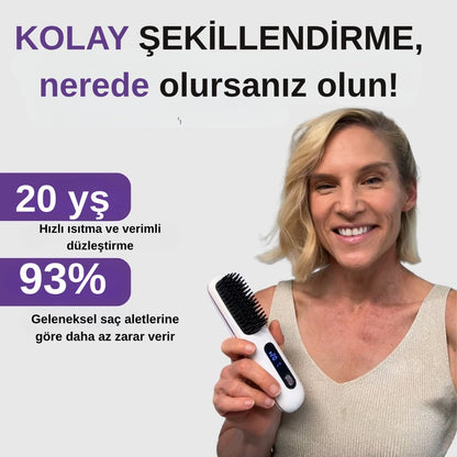 Taşınabilir Düzleştirici Fırça GoBrush PRO