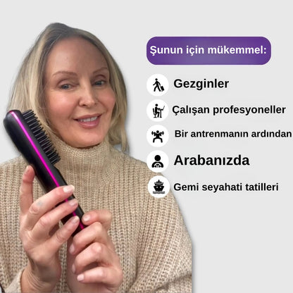 Taşınabilir Düzleştirici Fırça GoBrush PRO